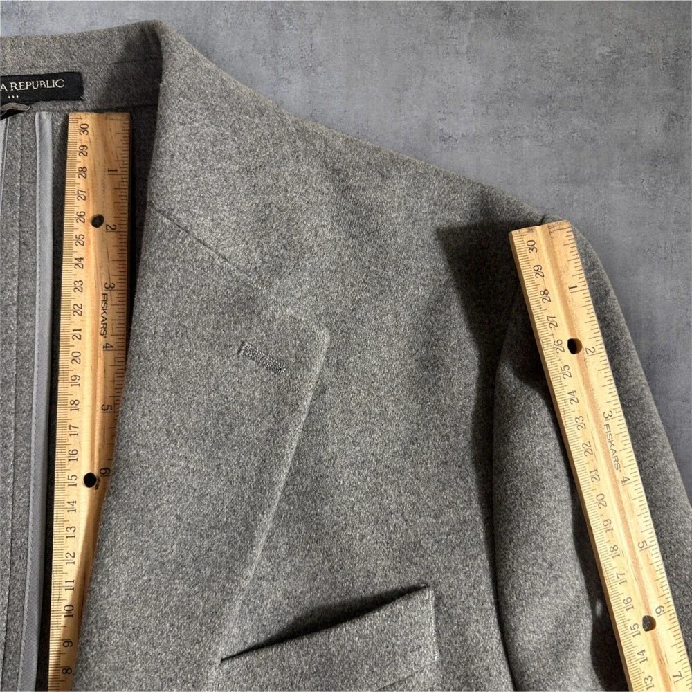 Banana Republic Men's Blazer 40R Gray Wool Blend Sport Coat 2-Button Jacket